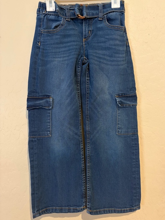 Justice Other - JUSTICE Girls Cargo Wide Leg Jeans w/ Belt- Size 7